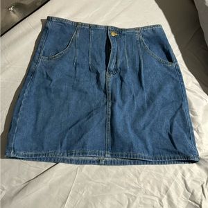 Blue Mini Denim Jeans Skirt